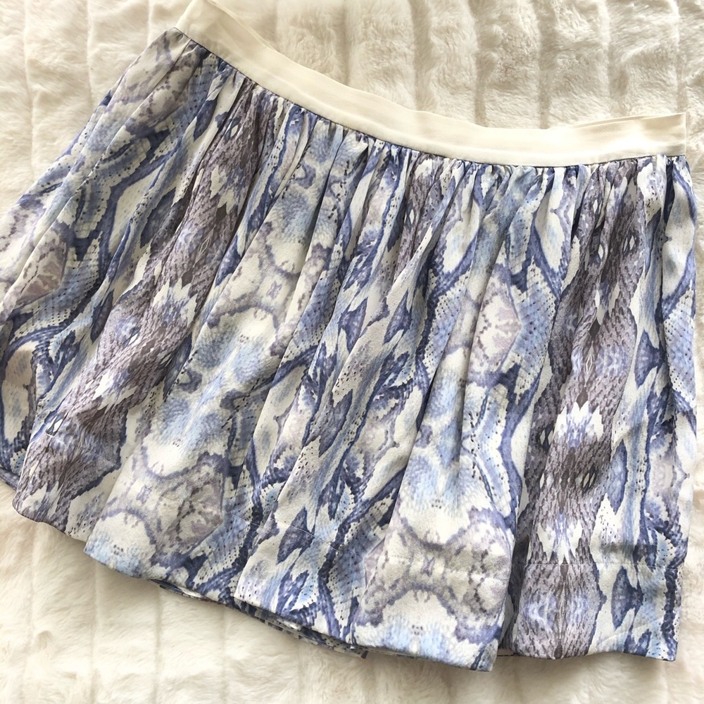 Rebecca Taylor Light Blue Python Snake Print Silk… - image 3